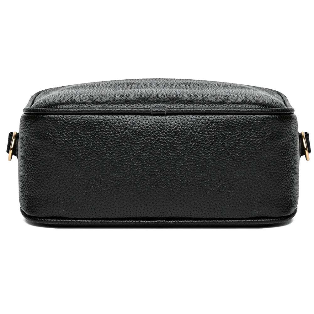 A modern women's handbag made of luxurious leather