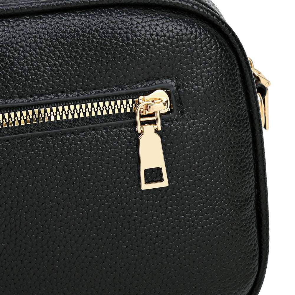 A modern women's handbag made of luxurious leather