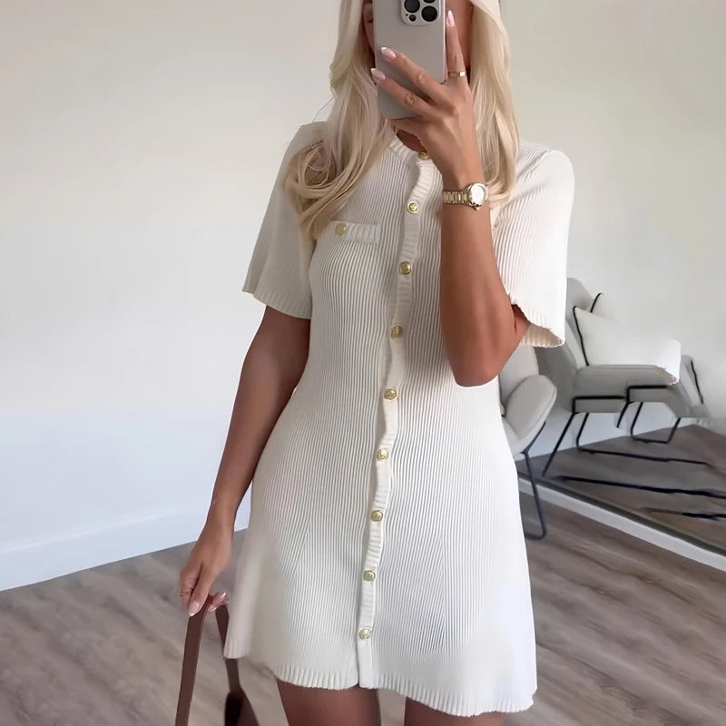 Chic Rib Dress - Ella fashion