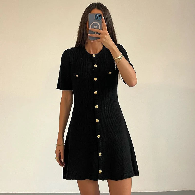 Chic Rib Dress - Ella fashion