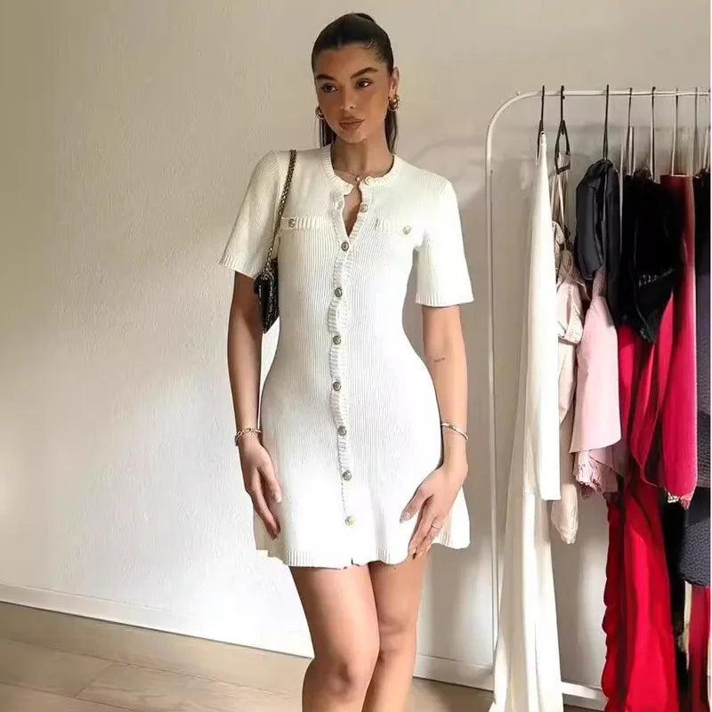 Chic Rib Dress - Ella fashion