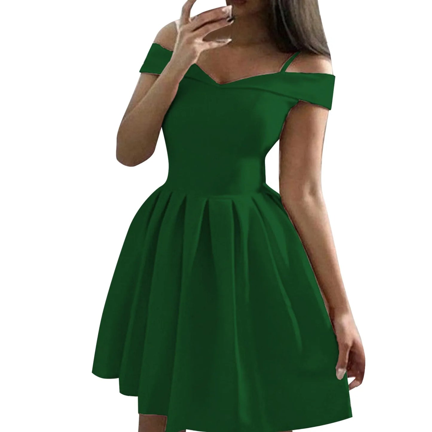 Glam Ruffle Off-Shoulder Dress - Ella fashion