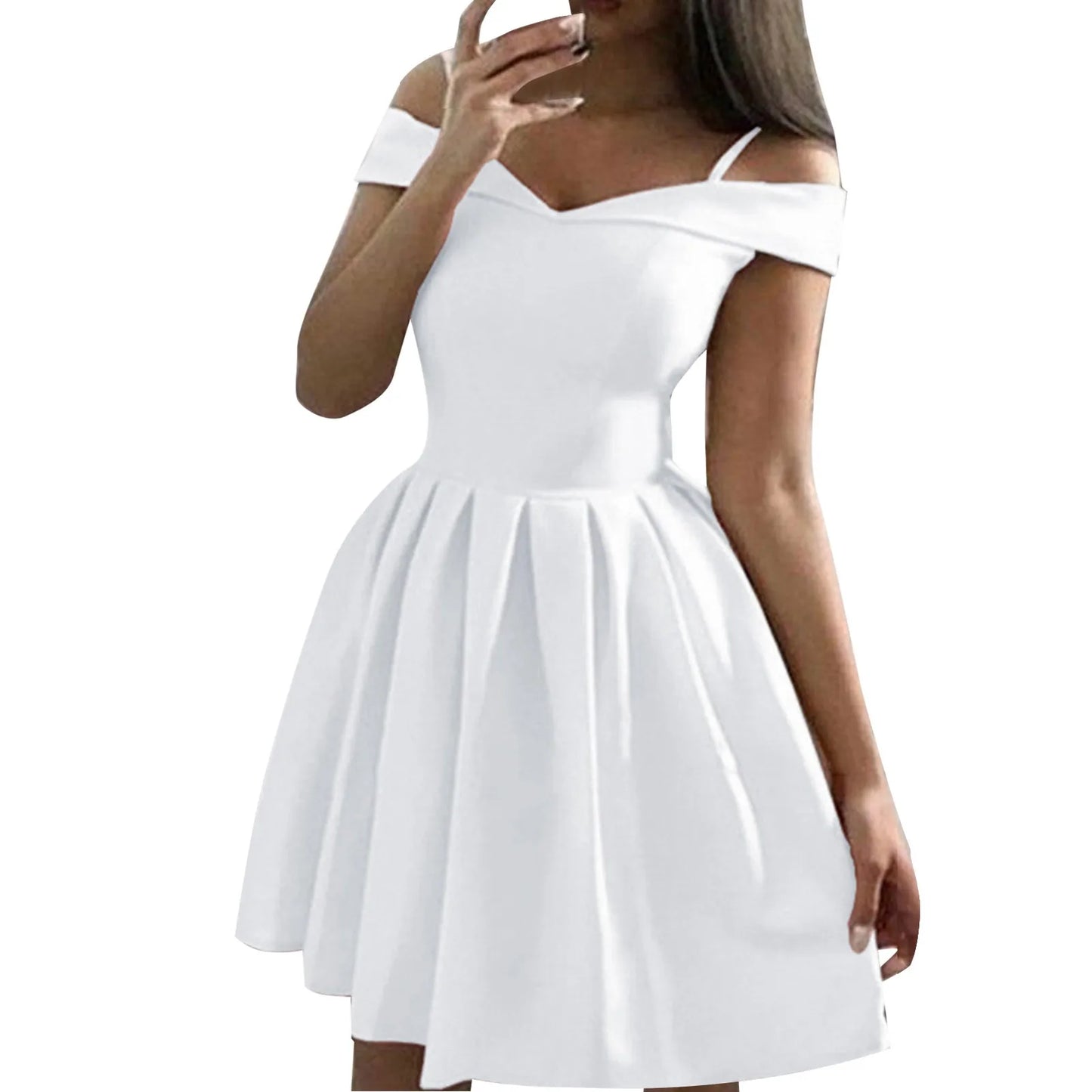 Glam Ruffle Off-Shoulder Dress - Ella fashion