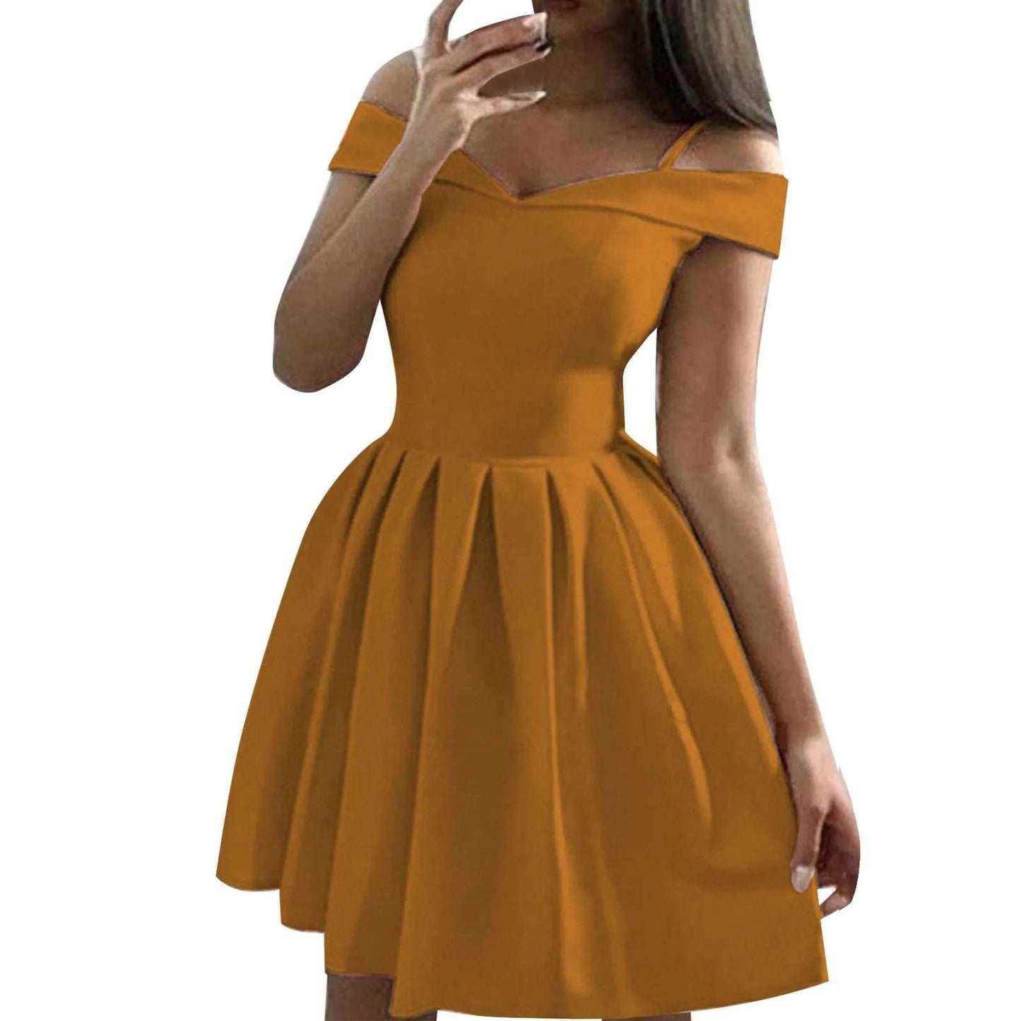 Glam Ruffle Off-Shoulder Dress