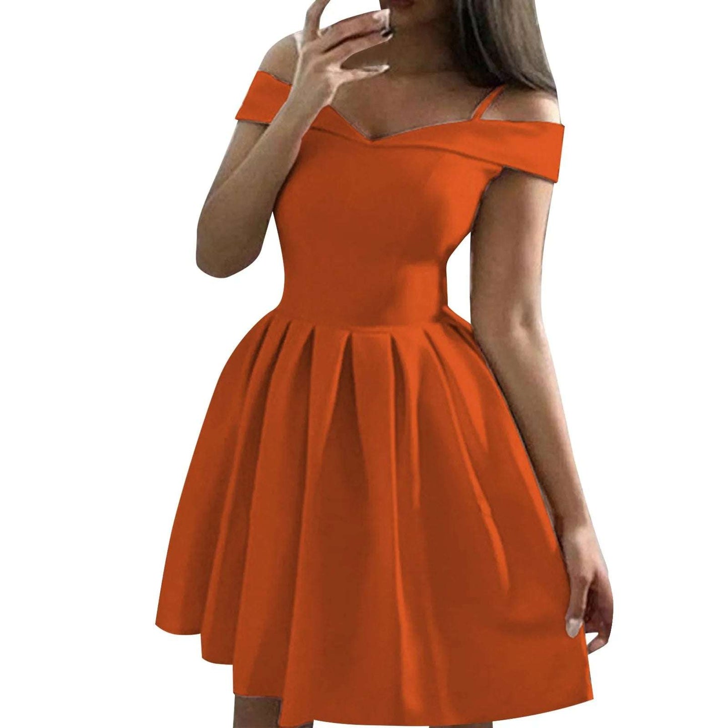 Glam Ruffle Off-Shoulder Dress