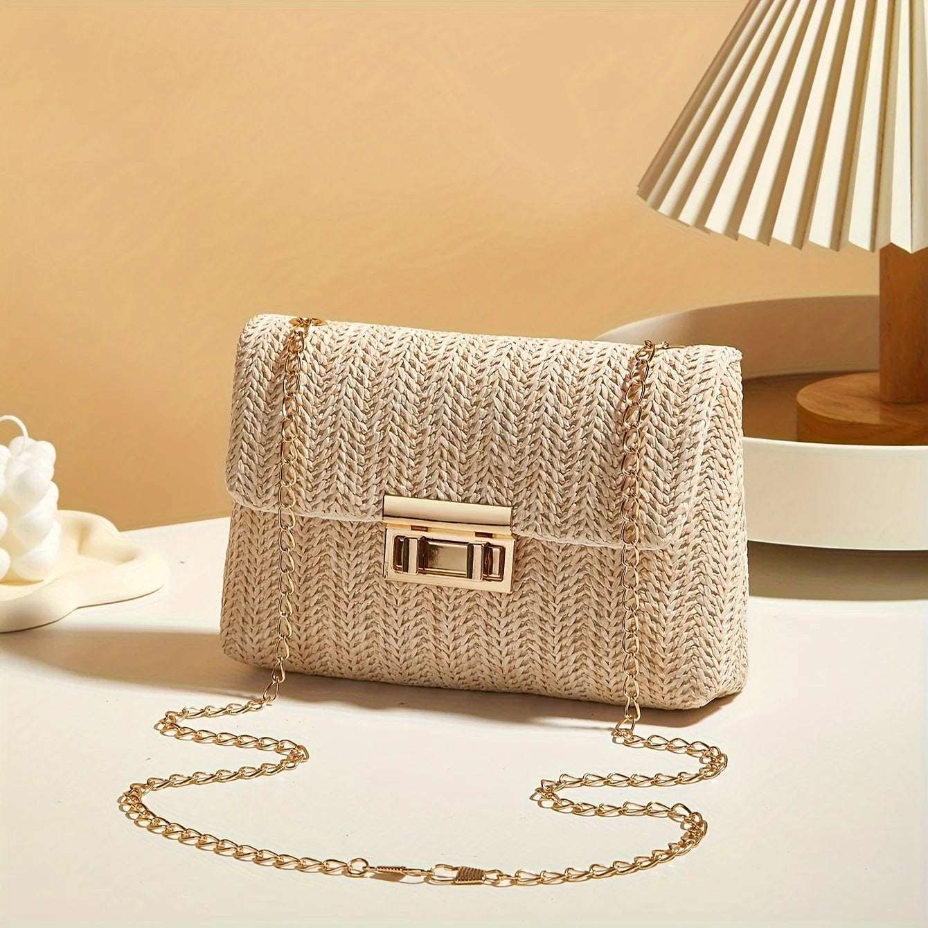 Hand-blown straw bag