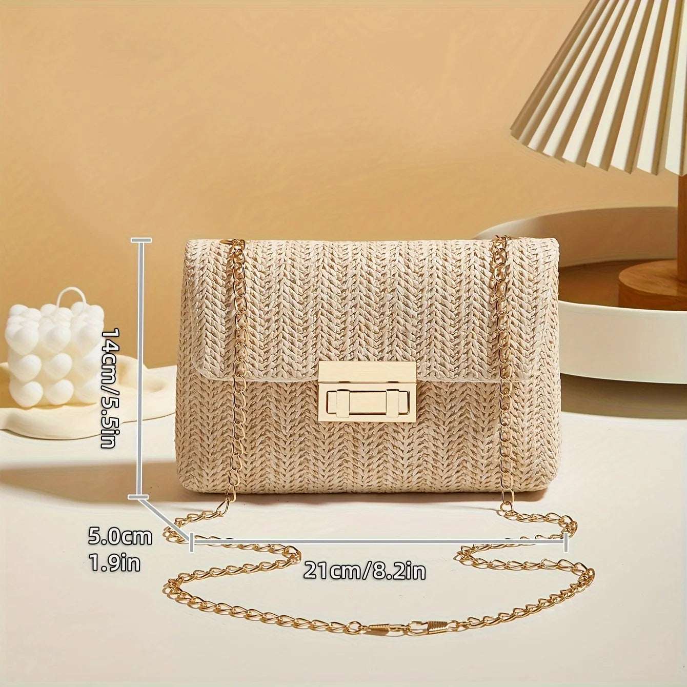 Hand-blown straw bag