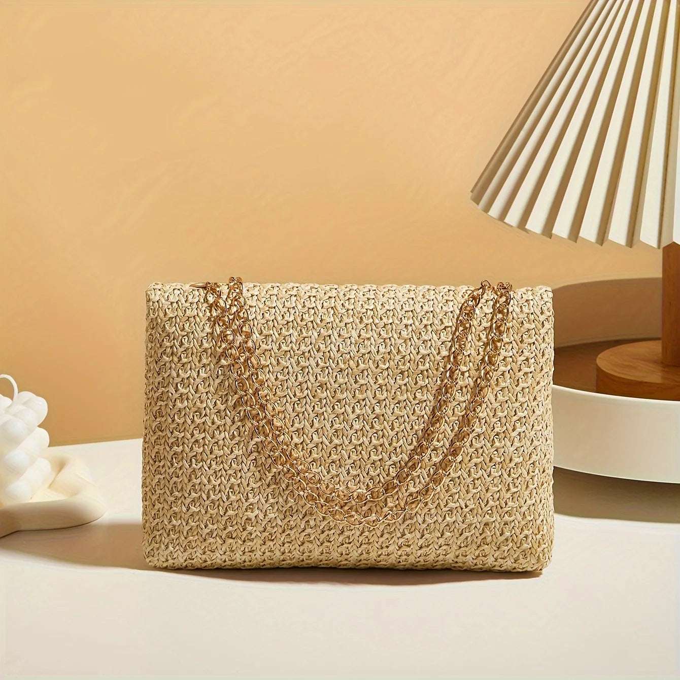 Hand-blown straw bag