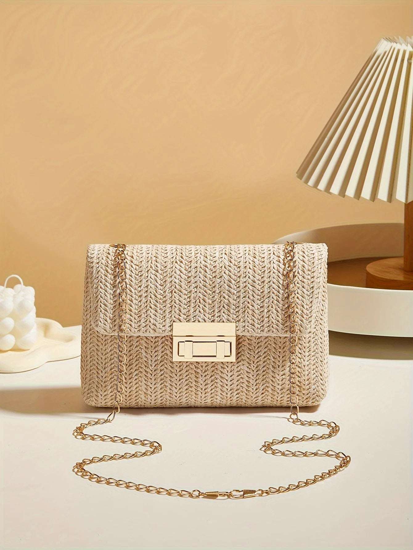 Hand-blown straw bag