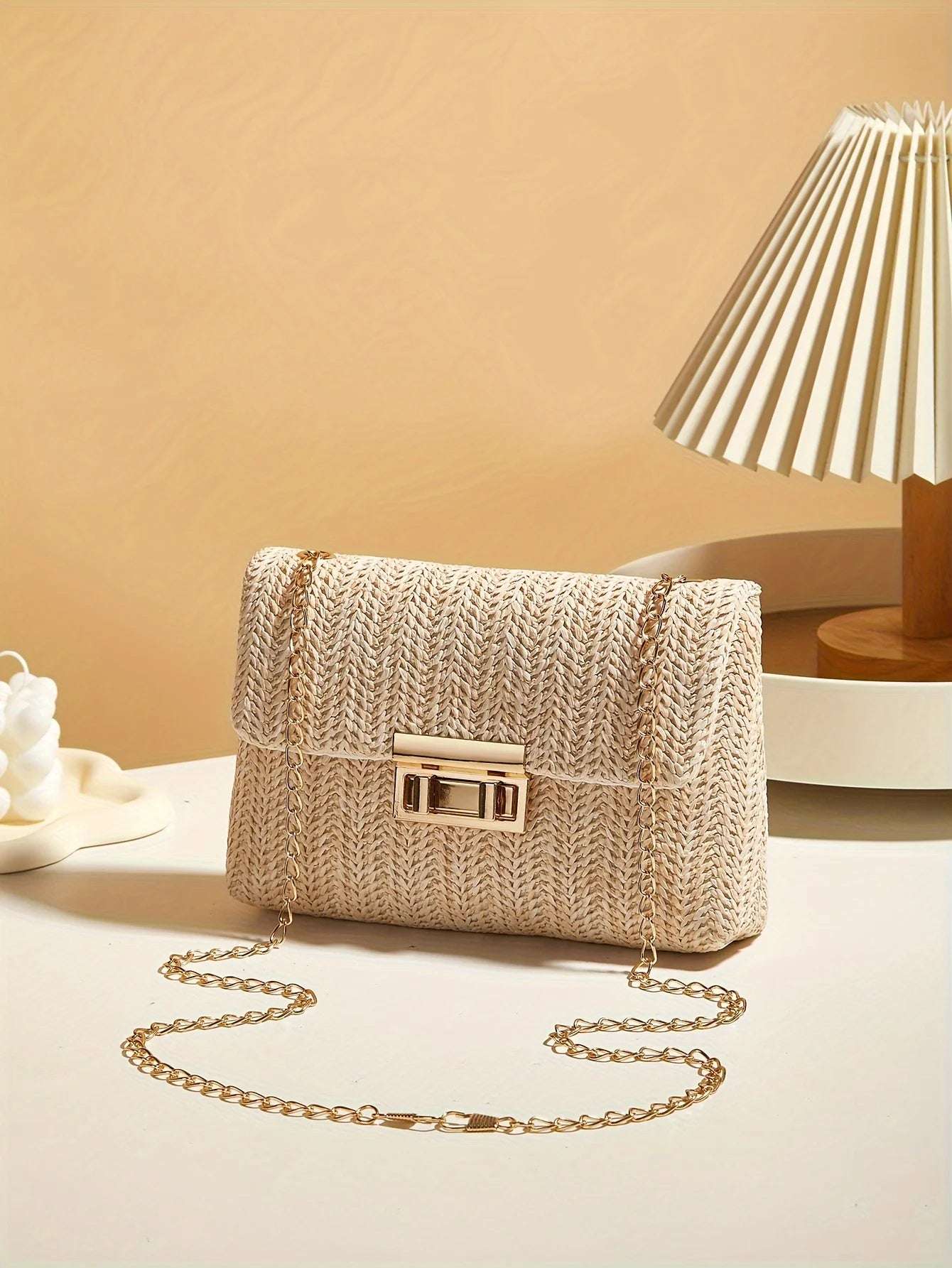 Hand-blown straw bag