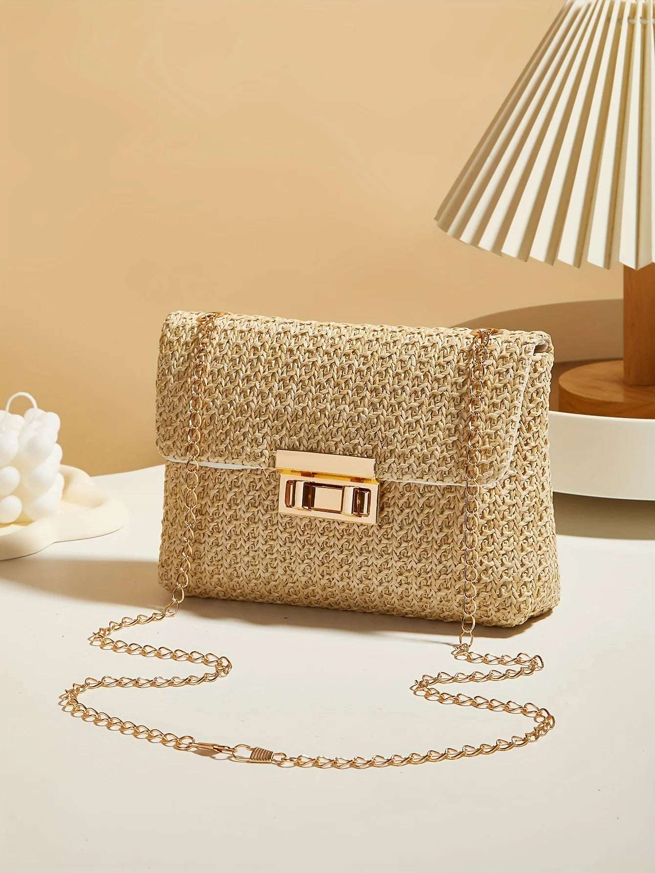 Hand-blown straw bag
