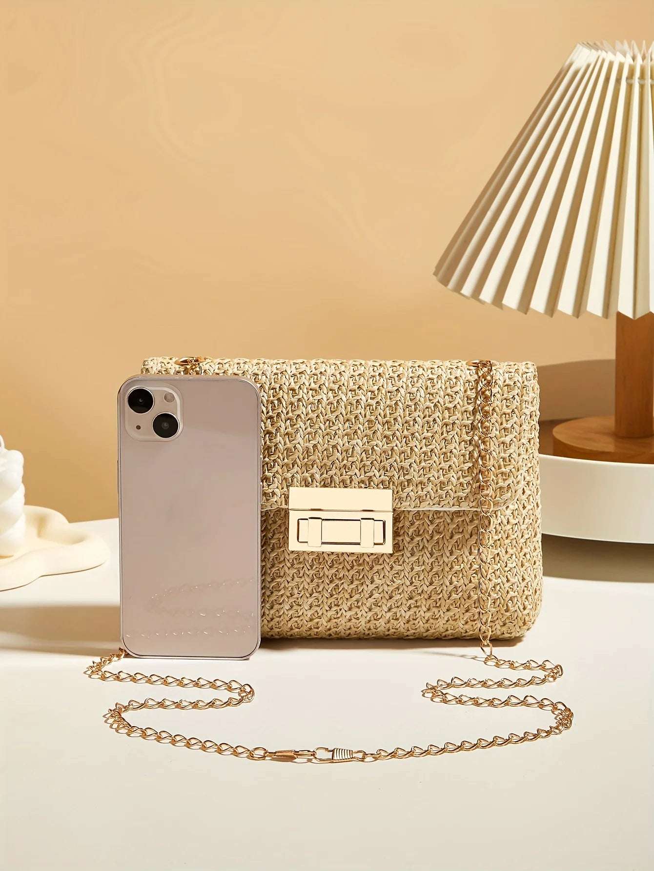 Hand-blown straw bag