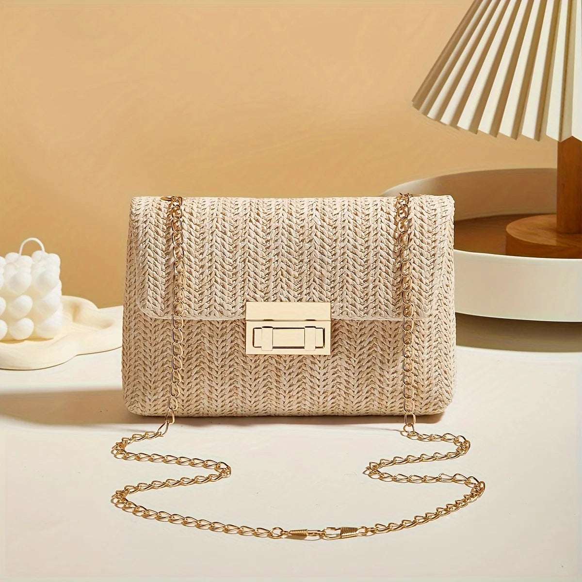 Hand-blown straw bag