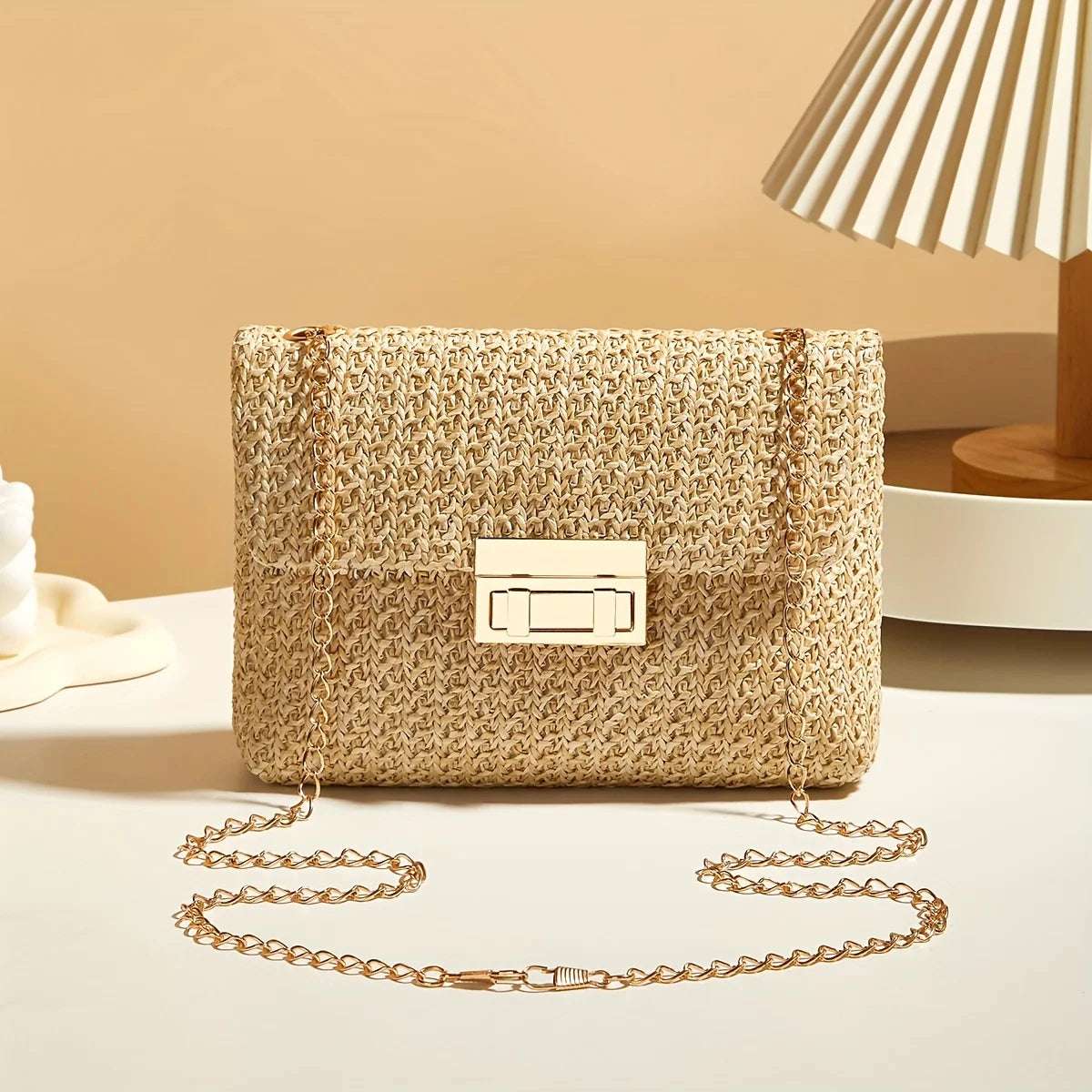 Hand-blown straw bag
