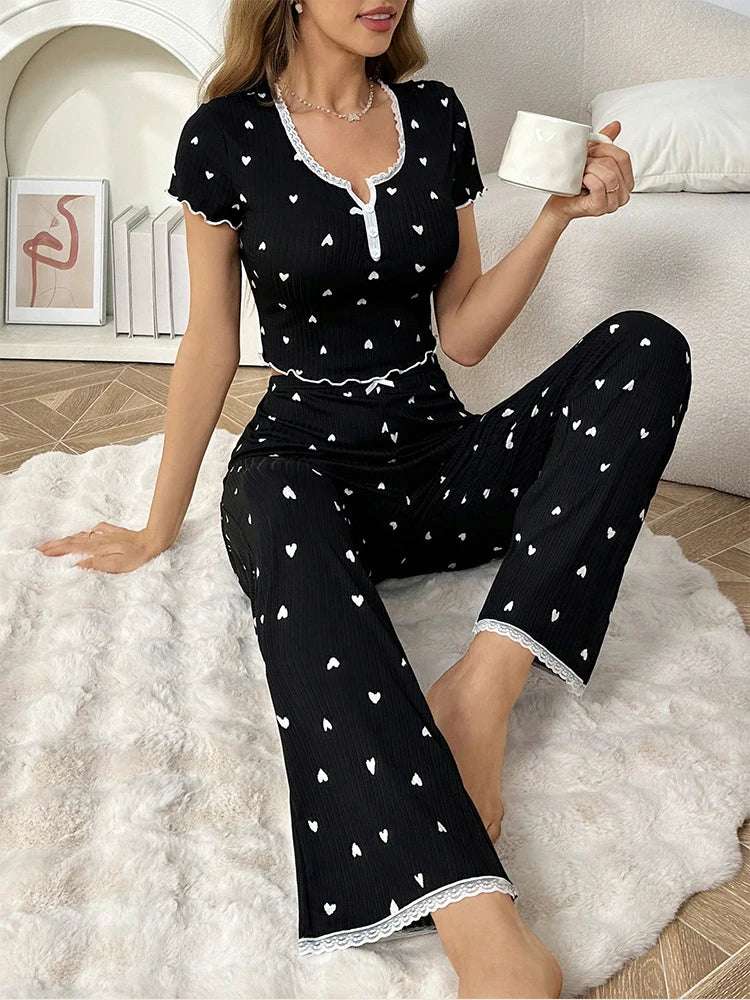 Ladies compliment with lace trim