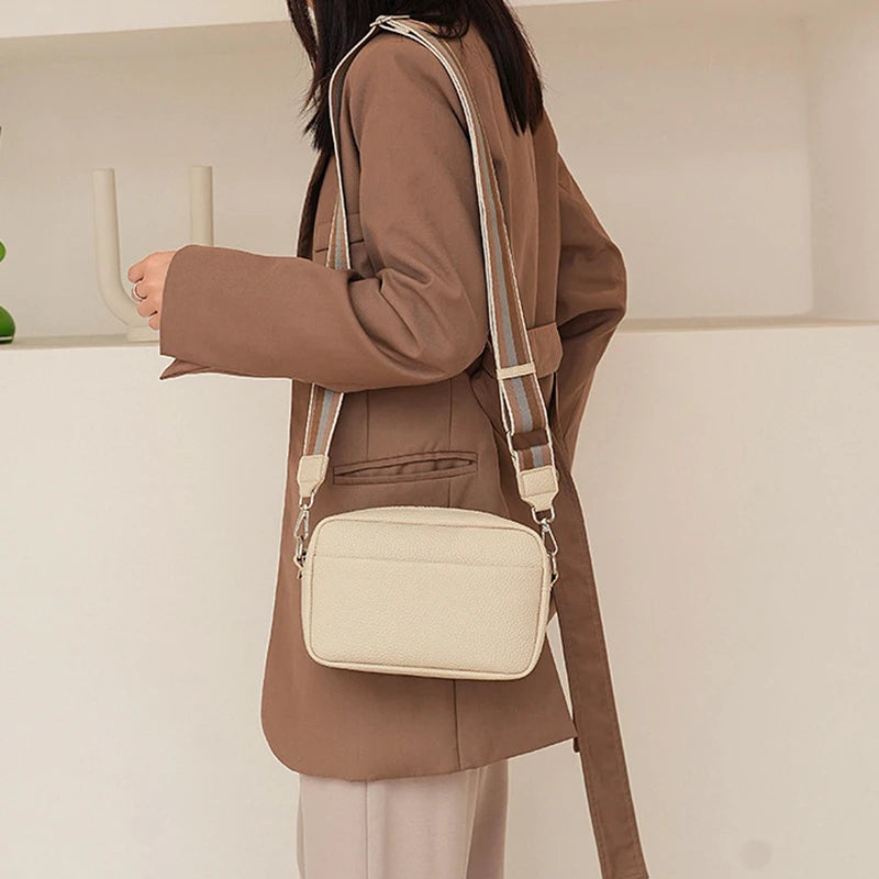 New women's multi-layer PU leather crossbody bag - Ella fashion