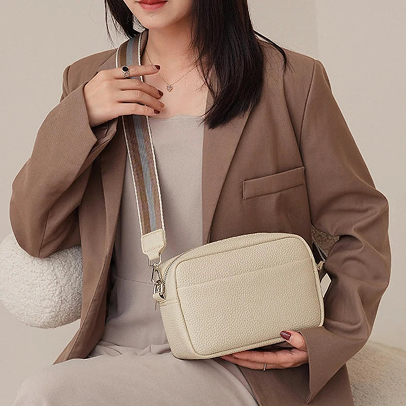 New women's multi-layer PU leather crossbody bag - Ella fashion