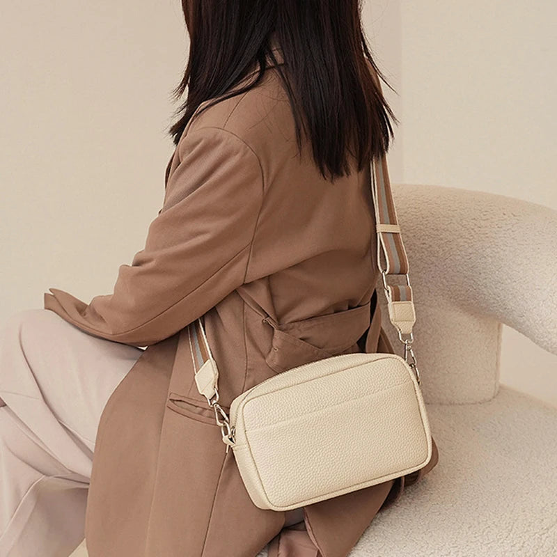 New women's multi-layer PU leather crossbody bag - Ella fashion