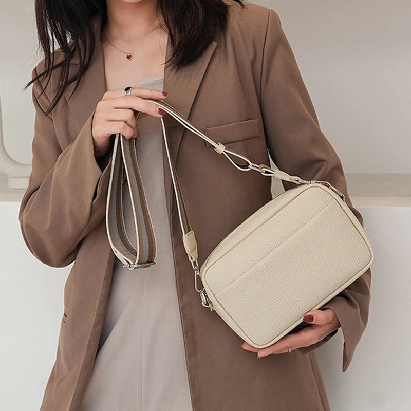 New women's multi-layer PU leather crossbody bag - Ella fashion