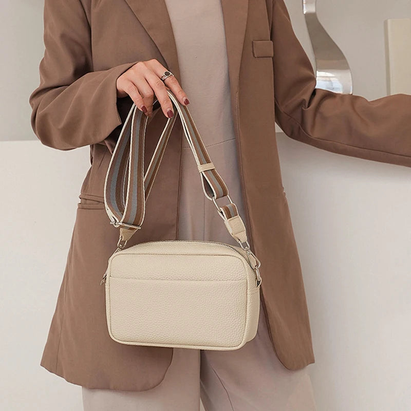 New women's multi-layer PU leather crossbody bag - Ella fashion