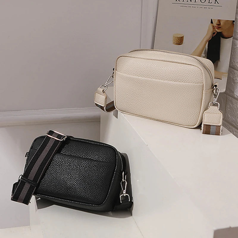 New women's multi-layer PU leather crossbody bag - Ella fashion