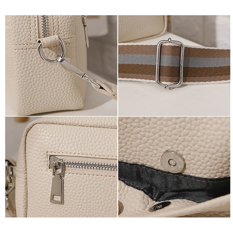 New women's multi-layer PU leather crossbody bag - Ella fashion