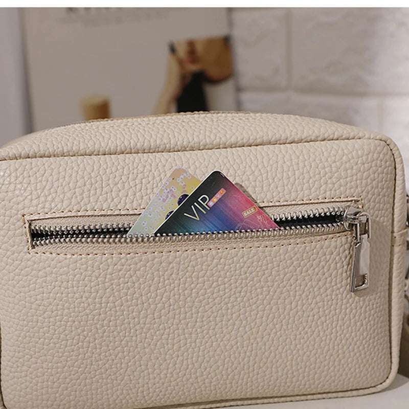 New women's multi-layer PU leather crossbody bag
