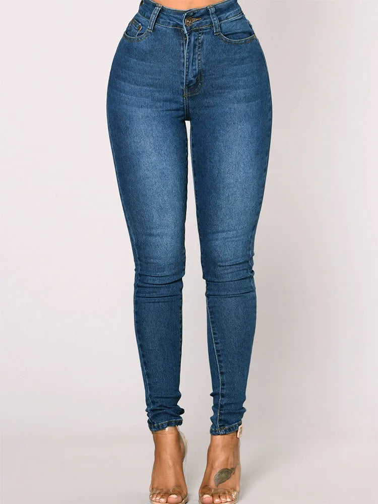2025 New Women Vintage Denim Skinny Jeans Pants