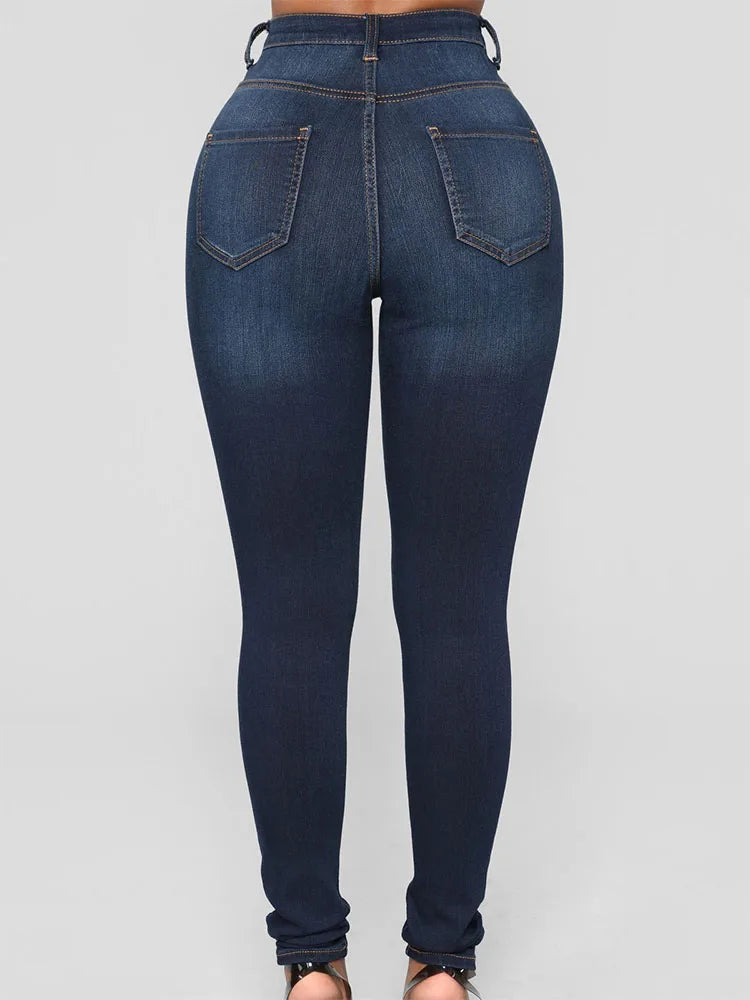 2025 New Women Vintage Denim Skinny Jeans Pants