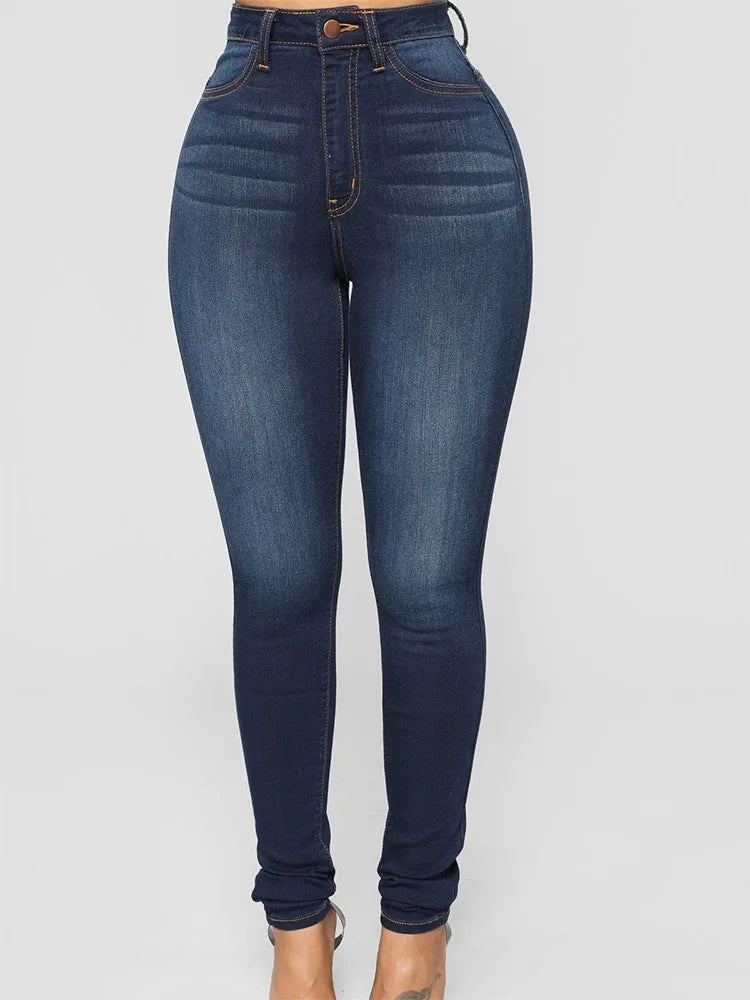 2025 New Women Vintage Denim Skinny Jeans Pants