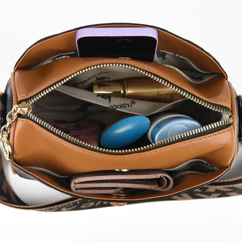 Shoulder bags made of luxurious leather