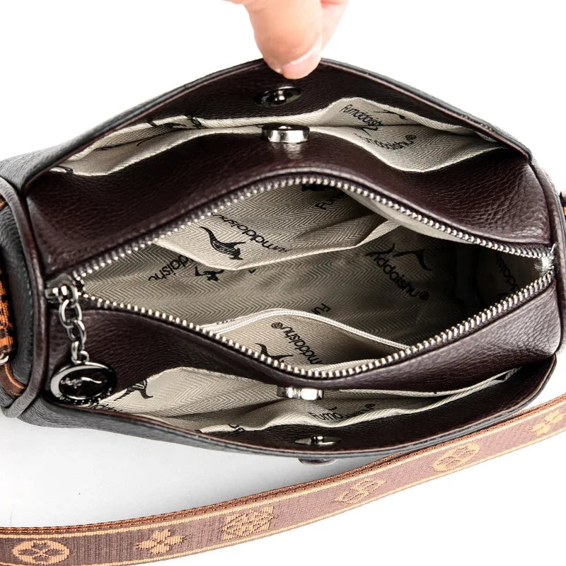 Shoulder bags made of luxurious leather