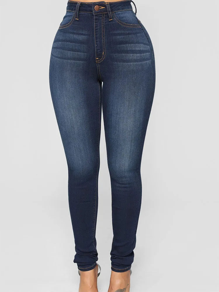 2025 New Women Vintage Denim Skinny Jeans Pants