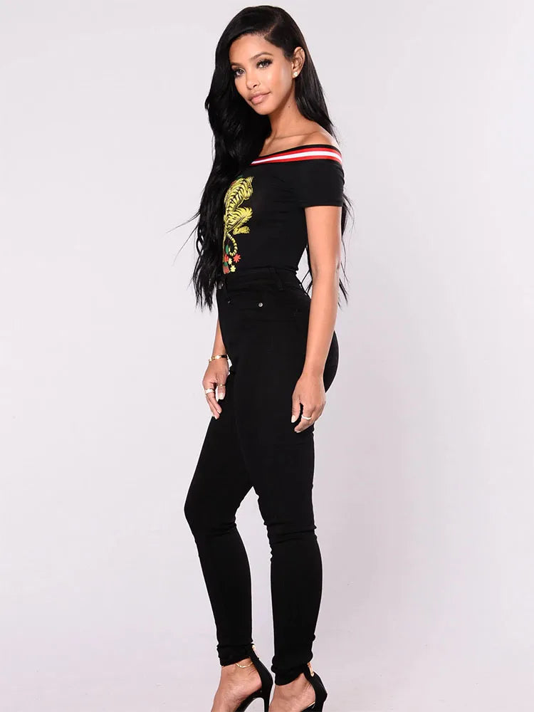 2025 New Women Vintage Denim Skinny Jeans Pants