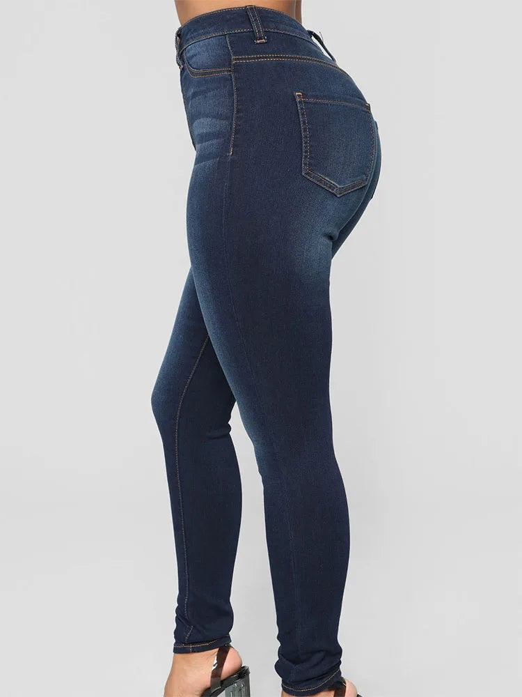 2025 New Women Vintage Denim Skinny Jeans Pants