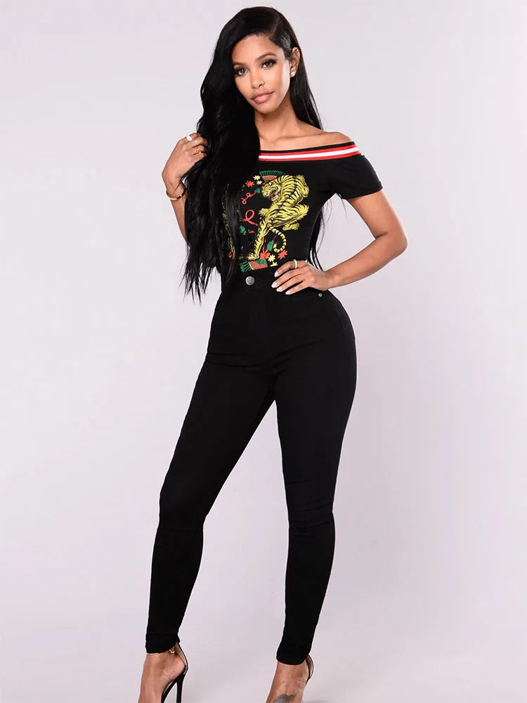 2025 New Women Vintage Denim Skinny Jeans Pants