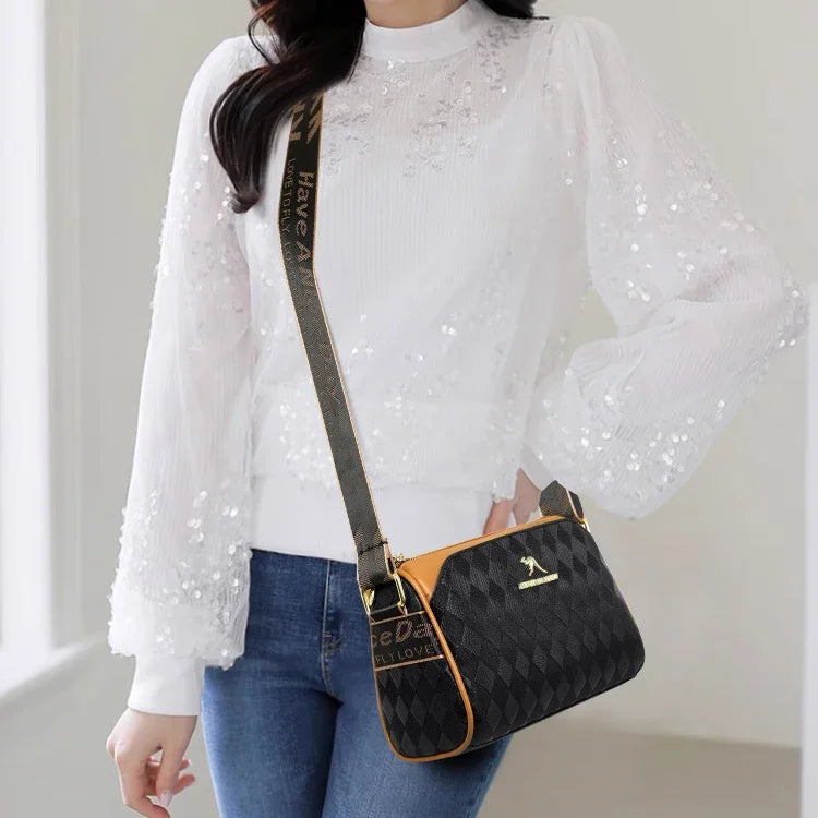 Shoulder bags made of luxurious leather