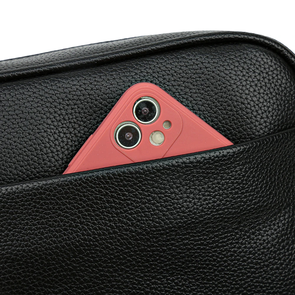 A modern women's handbag made of luxurious leather