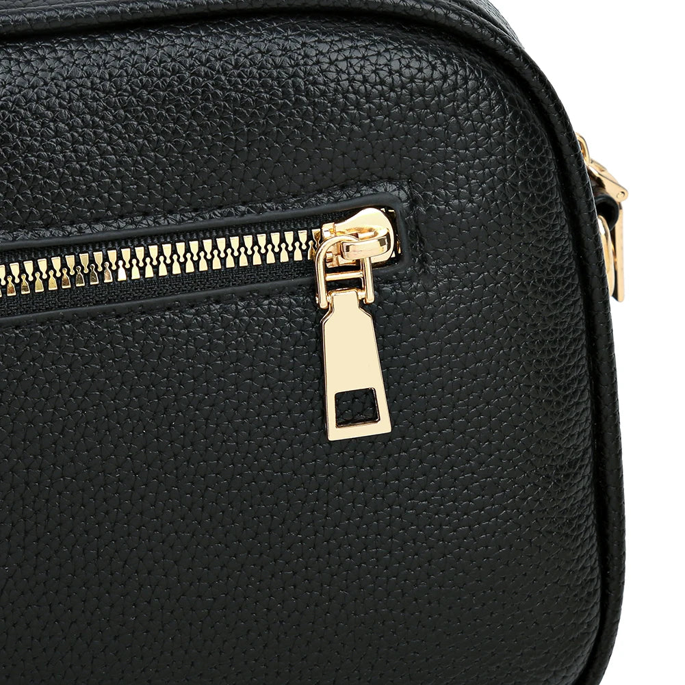 A modern women's handbag made of luxurious leather