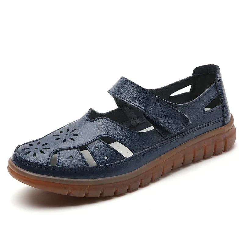 Breathable leather design feature
