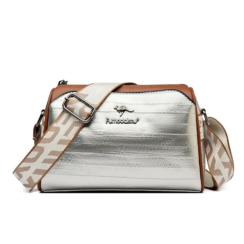 Shoulder bags made of luxurious leather