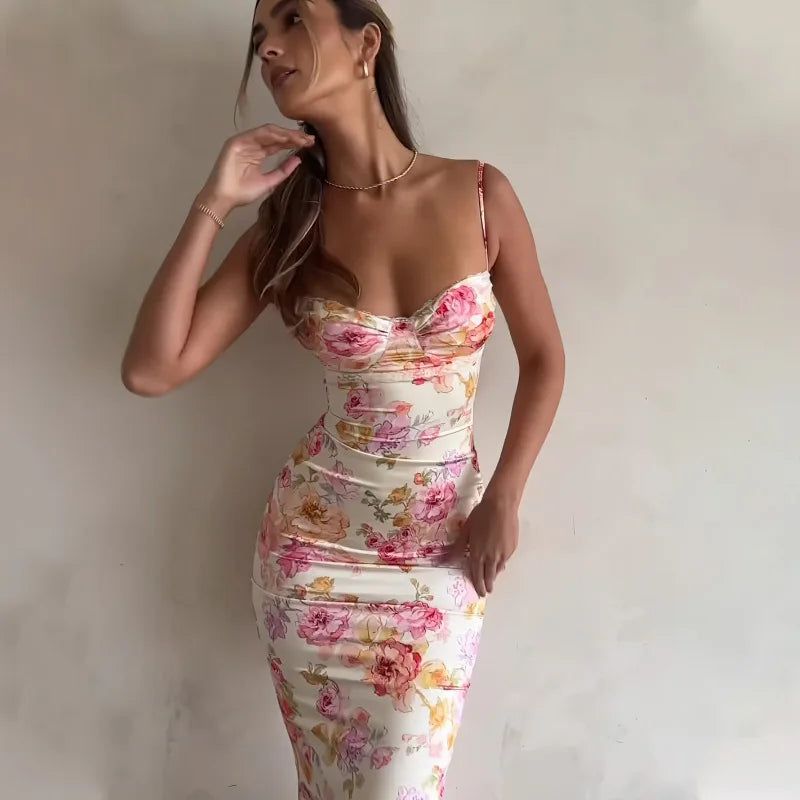 Short summer spaghetti dress - Ella fashion