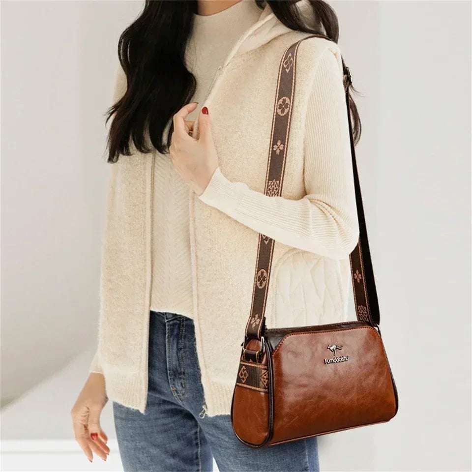 Shoulder bags made of luxurious leather