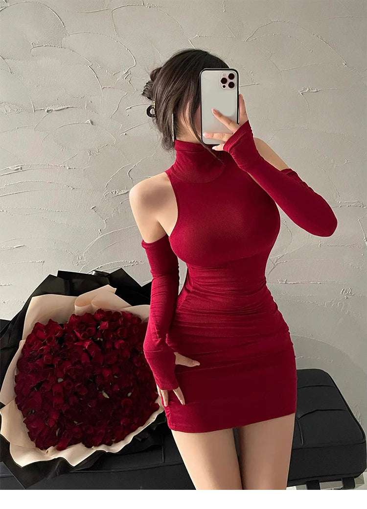 Sleek Pleat Bodycon