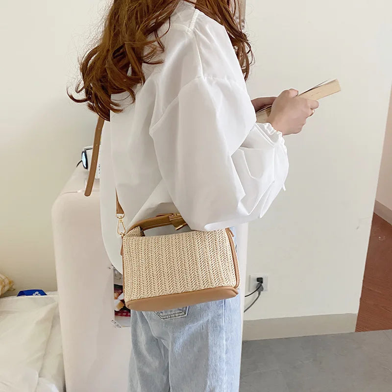 Small handbag made of straw - Ella fashion