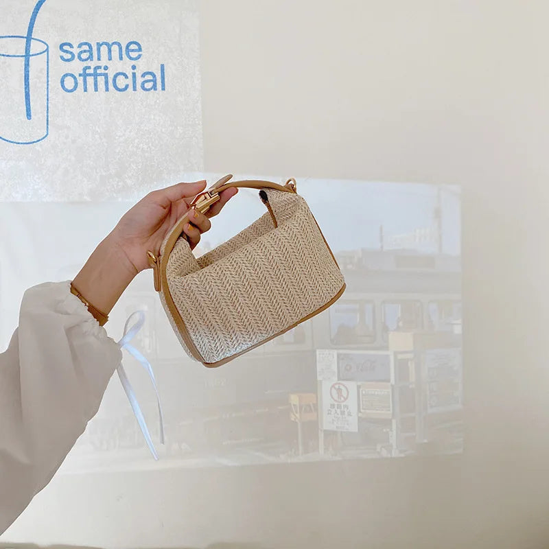 Small handbag made of straw - Ella fashion