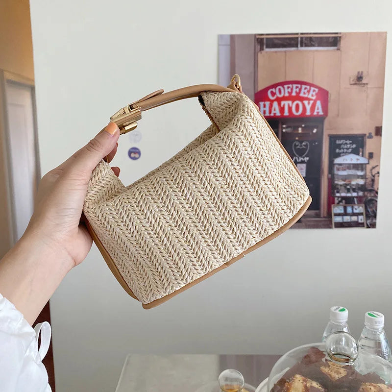 Small handbag made of straw - Ella fashion