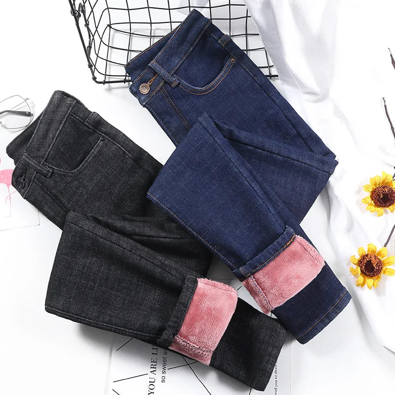 Women's fleece lined jeans