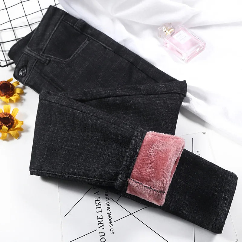 Women's fleece lined jeans