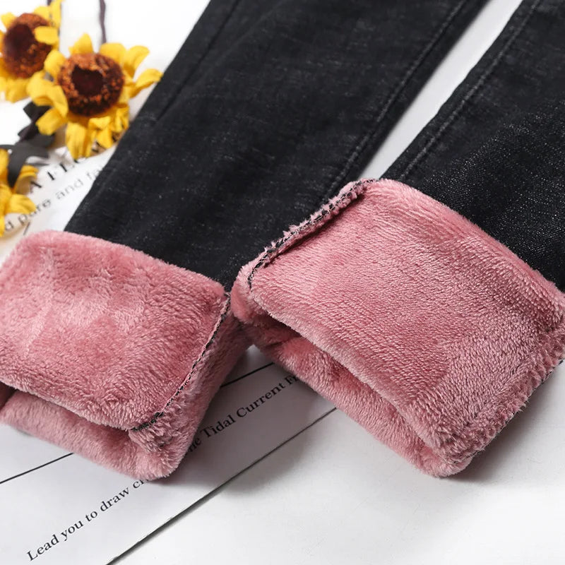 Women's fleece lined jeans